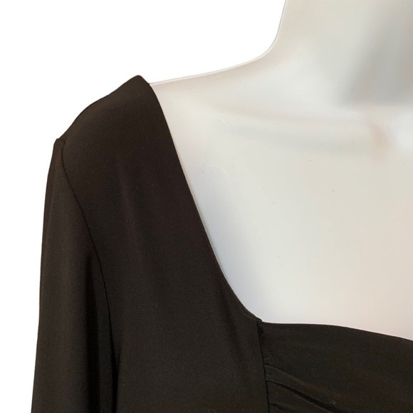 Joseph Ribkoff Size 12 Top Black Stretch
Slinky Knit Shirred Front NWT $131 - Picture 2 of 12